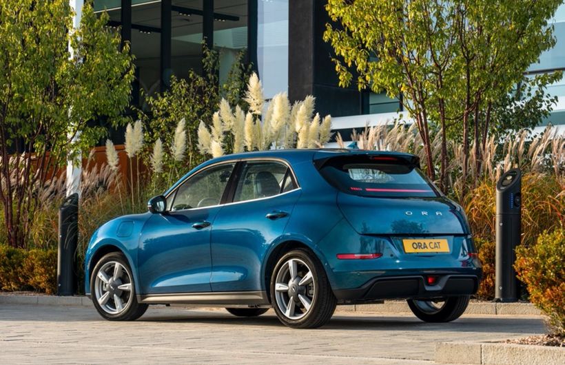 blue Ora Cat electric vehicle side